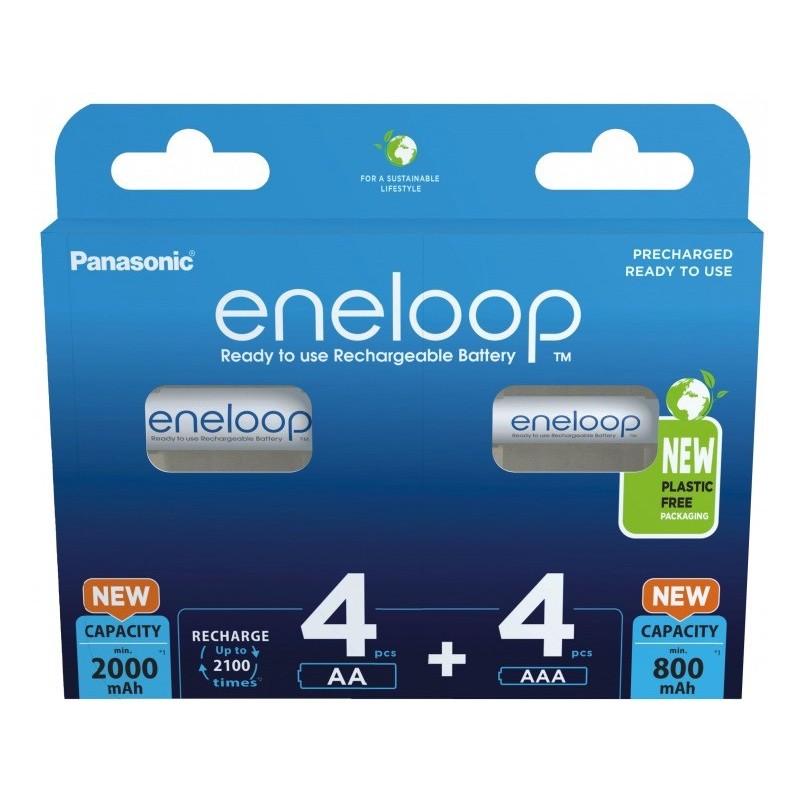 PANASONIC ENELOOP ZESTAW 4x AA 2000mAh + 4x AAA 800mAh PANASONIC ENELOOP ZESTAW 4x AA 2000mAh + 4x AAA 800mAh