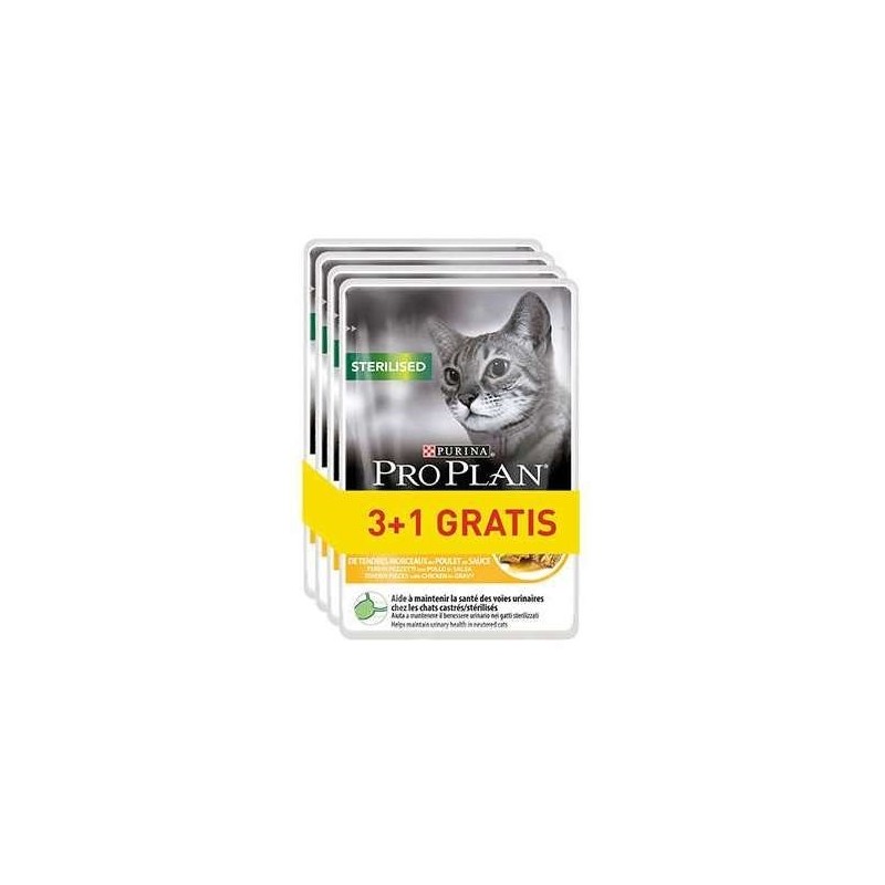 PURINA Pro Plan Sterilised Kurczak - mokra karma dla kota - 85g 3+1 saszetka gratis PURINA Pro Plan Sterilised Kurczak - mokra karma dla kota - 85g 3+1 saszetka gratis