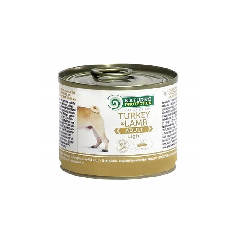 Nature's Protection Dog Adult Light Indyk&Jagnięcina 200g dog food Nature's Protection Dog Adult Light Indyk&Jagnięcina 200g dog food