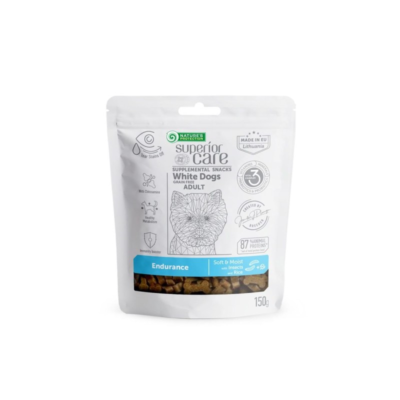 Nature's Protection SC White Dogs Adult Endurance Insects Rice 150g Nature's Protection SC White Dogs Adult Endurance Insects Rice 150g