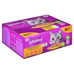 WHISKAS Drobiowa uczta w galaretce - mokra karma dla kota - 80x85 g