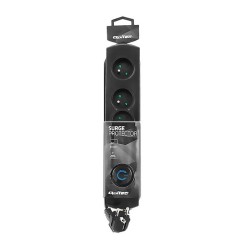 Listwa zasilająca Qoltec 50104 (1,5m kolor czarny)