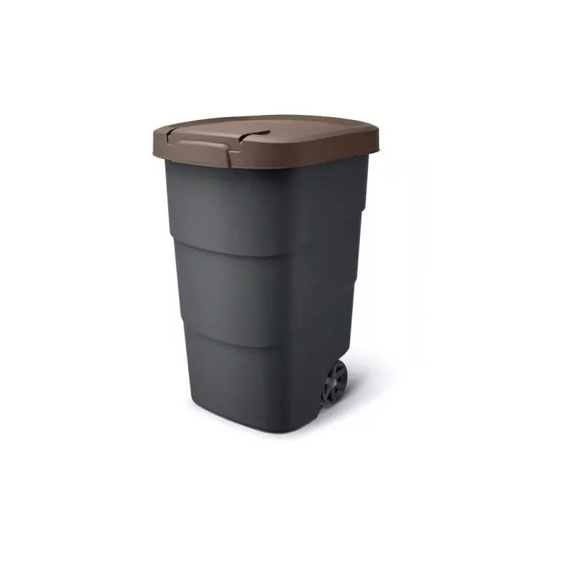 KEDEN KOSZ NA ŚMIECI WHEELER 90 L - BRĄZOWY