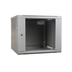 Szafa sieciowa wisząca 19" 9U rack 600x450, DN-WU19 09U/450 drzwi szyba, szara, niedzielona, niezłożona, 60kg