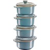 STAUB Mini Cocotte Okrągły 4 szt. - 200 ml 40508-160-0 Antyczny turkusowy