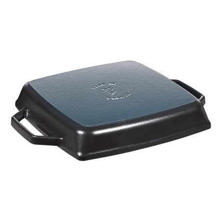 Patelnia żeliwna STAUB 40511-783-0 kwadratowa grillowa z dwoma uchwytami 33cm czarny