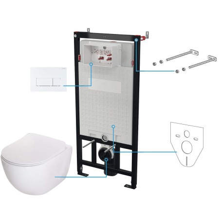 Zestaw WC podtynkowy 6 w 1