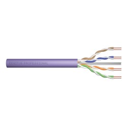 Digitus Kabel instalacyjny kat.6, U/UTP, Dca-s2,d2,a1, AWG 23/1, LSOH, 100m, fioletowy, karton