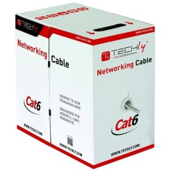 Techly ITP-C6U-RI kabel sieciowy Szary 305 m Cat6 U/UTP (UTP)