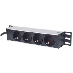 Intellinet 714020 rozdzielacz zasilania PDU 4 x gniazdo sieciowe 1U Szary