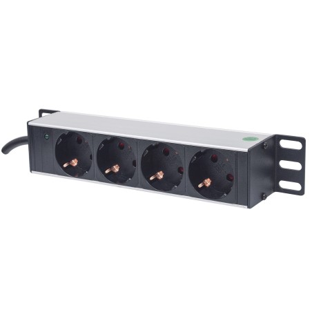 Intellinet 714020 rozdzielacz zasilania PDU 4 x gniazdo sieciowe 1U Szary