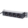 Intellinet 714020 rozdzielacz zasilania PDU 4 x gniazdo sieciowe 1U Szary