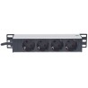 Intellinet 714020 rozdzielacz zasilania PDU 4 x gniazdo sieciowe 1U Szary
