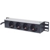 Intellinet 714020 rozdzielacz zasilania PDU 4 x gniazdo sieciowe 1U Szary
