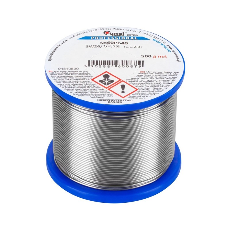 Cyna 3mm/500g Sn60Pb40 CYNEL Cyna 3mm/500g Sn60Pb40 CYNEL
