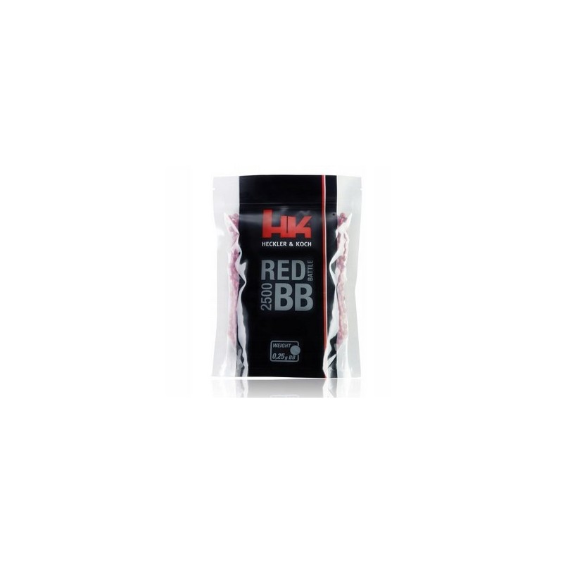 Kulki ASG 6mm 0,25g Heckler&Koch Red Battle 2500szt Kulki ASG 6mm 0,25g Heckler&Koch Red Battle 2500szt
