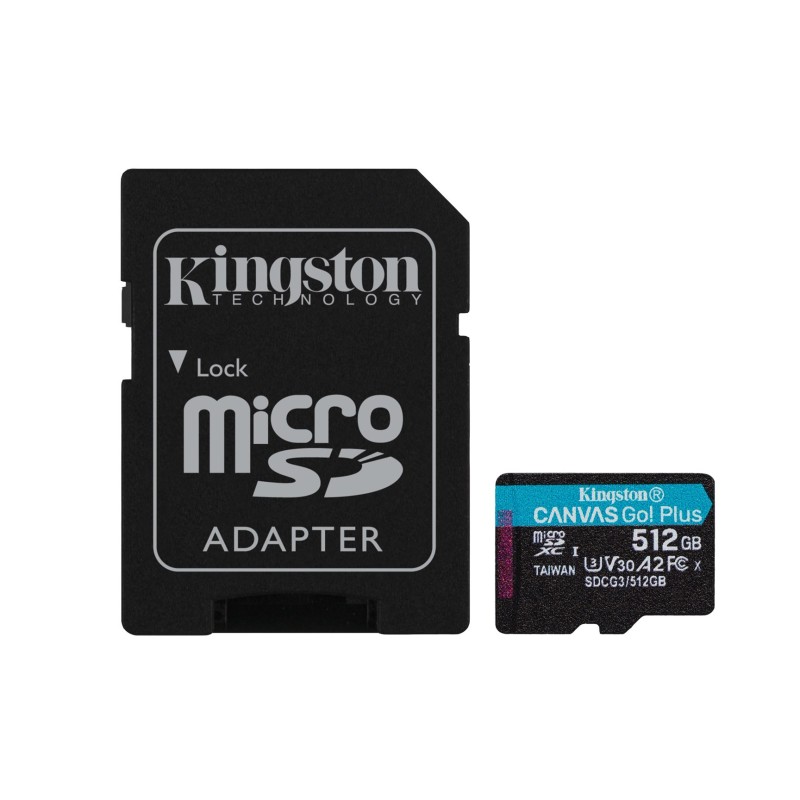KINGSTON microSDXC Canvas Go Plus 512GB + adapter KINGSTON microSDXC Canvas Go Plus 512GB + adapter