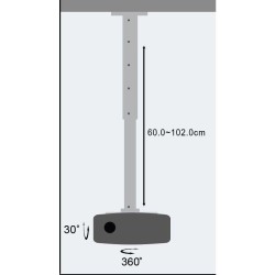 Techly ICA-PM 102XL uchwyt do montażu projektora Sufit Srebrny