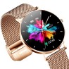 Smartwatch zegarek damski Manta Alexa AMOLED 43mm Złoty + Różowy pasek