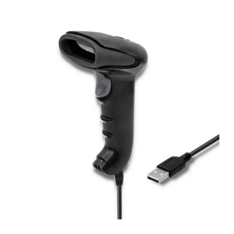 Qoltec 50866 Laserowy czytnik kodów kreskowych 1D | CCD | USB | Czarny Qoltec 50866 Laserowy czytnik kodów kreskowych 1D | CCD | USB | Czarny