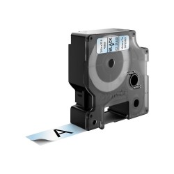 DYMO D1 - Standard Etykiety - Czarny na Transparent - 19mm x 7m
