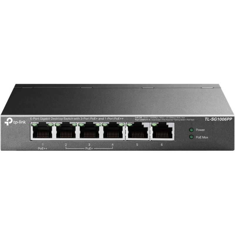 TP-Link TL-SG1006PP łącza sieciowe Nie zarządzany Gigabit Ethernet (10/100/1000) Obsługa PoE Szary TP-Link TL-SG1006PP łącza sieciowe Nie zarządzany Gigabit Ethernet (10/100/1000) Obsługa PoE Szary
