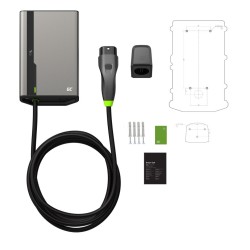 Green Cell GC HabuDen Wallbox 22kW 32A 7,5m Kabel Typ 2 Inteligentna Stacja Ładowania EV z Aplikacją GC App Bluetooth WiFi