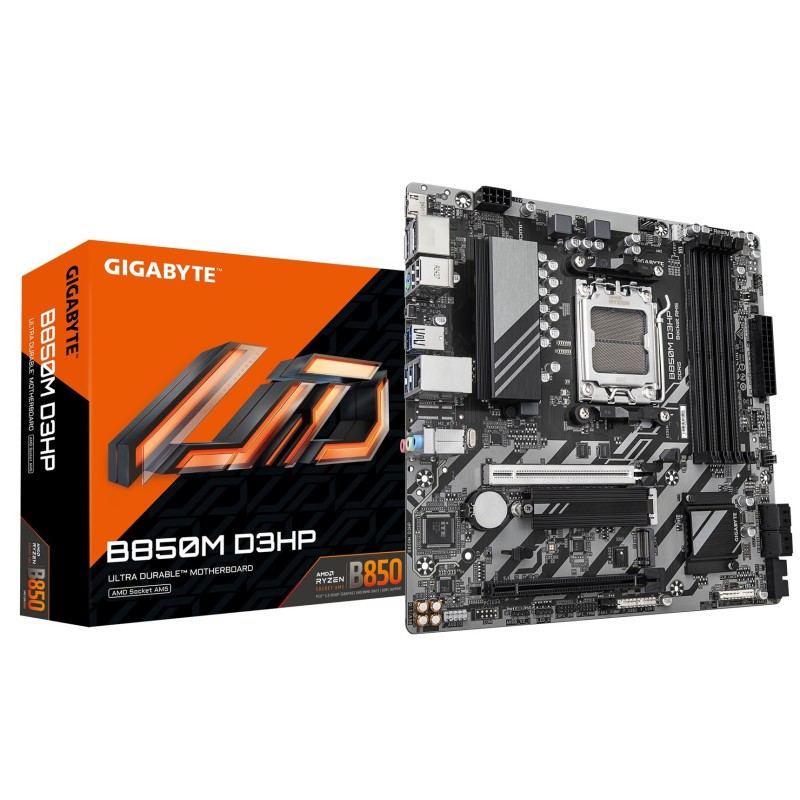GIGABYTE B850M D3HP płyta główna AMD B850 Gniazdo AM5 micro ATX GIGABYTE B850M D3HP płyta główna AMD B850 Gniazdo AM5 micro ATX