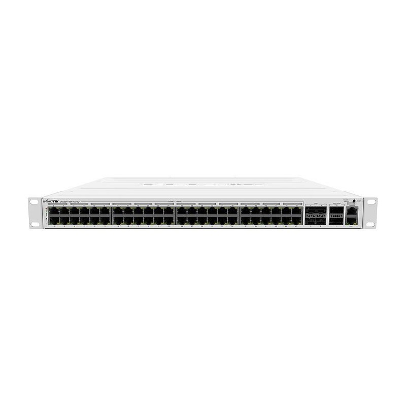 Mikrotik CRS354-48P-4S+2Q+RM łącza sieciowe Zarządzany L3 Gigabit Ethernet (10/100/1000) Obsługa PoE 1U Mikrotik CRS354-48P-4S+2Q+RM łącza sieciowe Zarządzany L3 Gigabit Ethernet (10/100/1000) Obsługa PoE 1U
