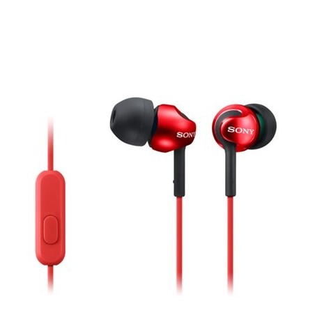 Słuchawki douszne z mikrofonem Sony MDR-EX110APR (Czerwony)