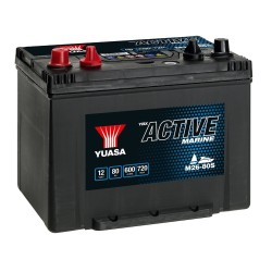 Akumulator YUASA 12V 80Ah/680A Active Marine Start (L+ biegun standardowy + gwintowany) 260x174x225 B9 (zasilający)