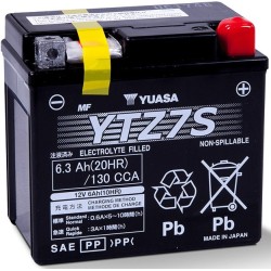 Akumulator AGM/Rozruchowy YUASA 12V 6 3Ah 130A P+ Bezobsługowy 113x70x105mm Uruchomiony YTZ7S pasuje do: APRILIA RS4 ARCTIC CAT