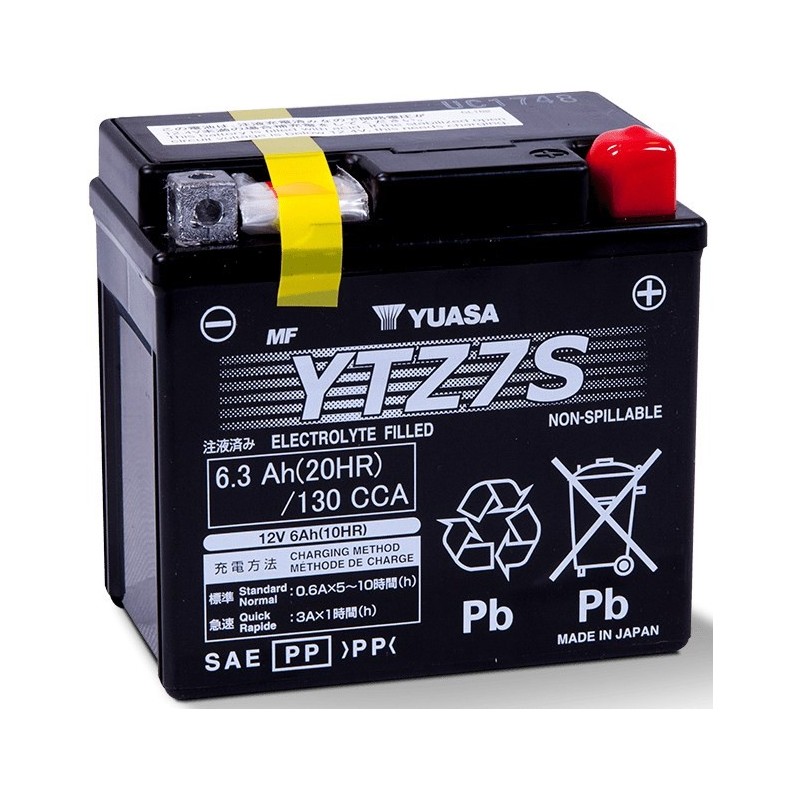 Akumulator AGM/Rozruchowy YUASA 12V 6 3Ah 130A P+ Bezobsługowy 113x70x105mm Uruchomiony YTZ7S pasuje do: APRILIA RS4 ARCTIC CAT Akumulator AGM/Rozruchowy YUASA 12V 6 3Ah 130A P+ Bezobsługowy 113x70x105mm Uruchomiony YTZ7S pasuje do: APRILIA RS4 ARCTIC CAT
