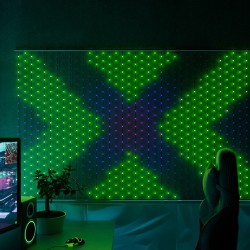 Twinkly Matrix – 500 RGB LED Lampki w kształcie pereł, przezroczysty przewód, 1.7x7.8ft typ wtyczki F