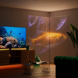 Twinkly Matrix – 500 RGB LED Lampki w kształcie pereł, przezroczysty przewód, 1.7x7.8ft typ wtyczki F