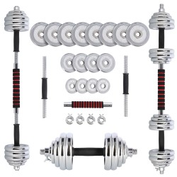 Sztangielki-Sztanga w walizce 2w1 SGP30 HMS 2x15 kg
