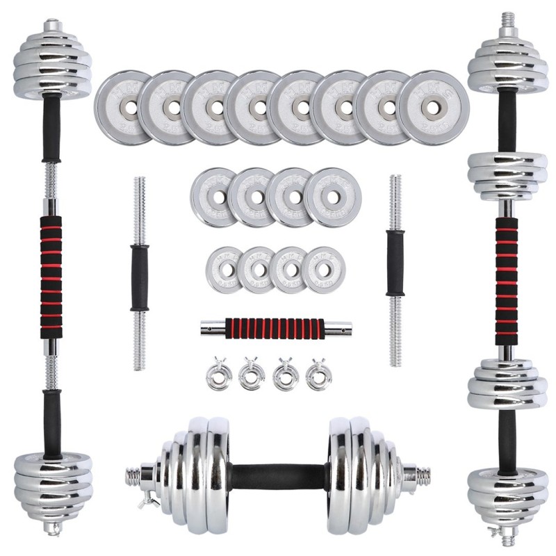 Sztangielki-Sztanga w walizce 2w1 SGP30 HMS 2x15 kg Sztangielki-Sztanga w walizce 2w1 SGP30 HMS 2x15 kg