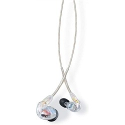 SE425-CL-EFS - Słuchawki douszne, dwa przetworniki, odłączany kabel, przezroczyste