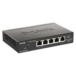D-Link DGS-1100-05PDV2 łącza sieciowe Zarządzany Gigabit Ethernet (10/100/1000) Obsługa PoE Czarny