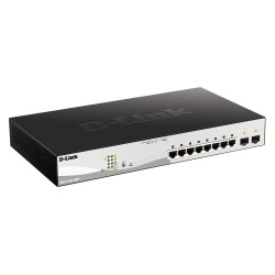 D-Link DGS-1210-10MP Zarządzany L2 Gigabit Ethernet (10/100/1000) Obsługa PoE Czarny, Szary