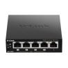 D-Link DGS-1005P/E łącza sieciowe Nie zarządzany Gigabit Ethernet (10/100/1000) Obsługa PoE Czarny