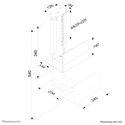 Neomounts CPU-D200BLACK uchwyt do komputera Uchwyt na procesor montowany na biurku Czarny