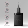 Axagon ACU-PQ30 Ladegerät QC3.0, 4.0/AFC/FCP/PPS/Apple+ PD USB-C, 30W - schwarz - Kompaktes Ladegerät - 1x USB-C und 1x USB-A