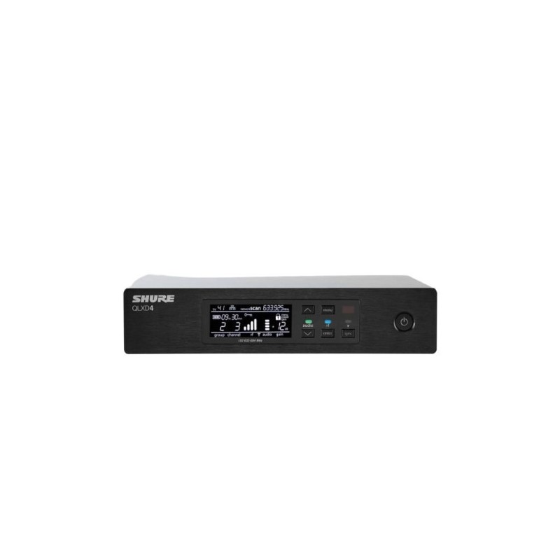 Shure QLXD4E-K51 Odbiornik mikrofonu bezprzewodowego Uchwyt do montażu w szafie Shure QLXD4E-K51 Odbiornik mikrofonu bezprzewodowego Uchwyt do montażu w szafie