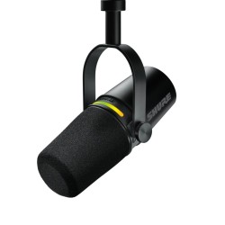 Shure MV7+-K-BNDL - mikrofon lektorski/wokalny ze złączem XLR/USB-C, czarny + statyw biurkowy GATOR