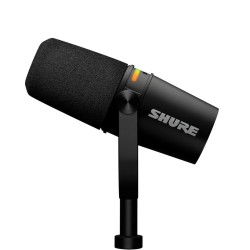 Shure MV7+-K-BNDL - mikrofon lektorski/wokalny ze złączem XLR/USB-C, czarny + statyw biurkowy GATOR