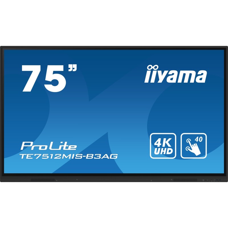 Monitor TE7512MIS-B3AG 75'' UHD/UHD IPS 400cd/m2 3840x2160 HDMI Monitor TE7512MIS-B3AG 75'' UHD/UHD IPS 400cd/m2 3840x2160 HDMI