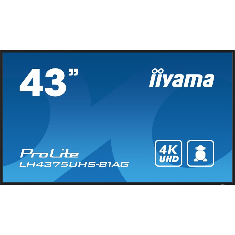 iiyama ProLite Płaski panel Digital Signage 108 cm (42.5") LCD Wi-Fi 500 cd/m2 4K Ultra HD Czarny Procesor wbudowany Android 11