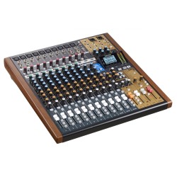 Tascam MODEL 16 mikser audio 16 kan. 20 - 30000 Hz Czarny, Złoto, Drewno