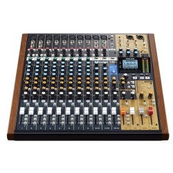 Tascam MODEL 16 mikser audio 16 kan. 20 - 30000 Hz Czarny, Złoto, Drewno